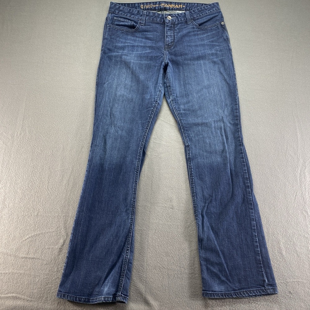 Cruel Denim Hannah Jeans Womens 33 18L‎ Blue Bootcut Stretch Dark Wash Western